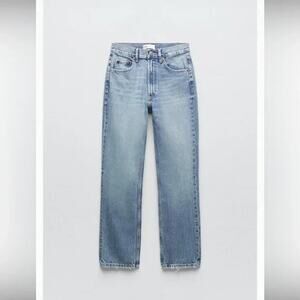 NEW Zara Women's Jeans High Rise Straight Leg Full Length Rigid size 6